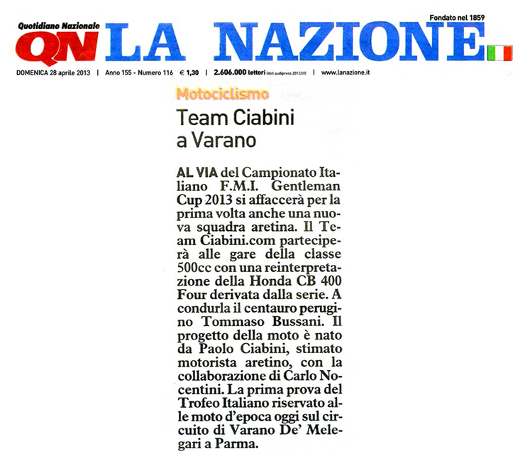 La Nazione 28-04-2013