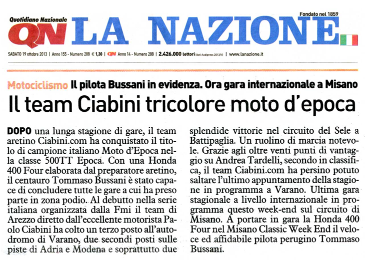 La Nazione 19-10-2013